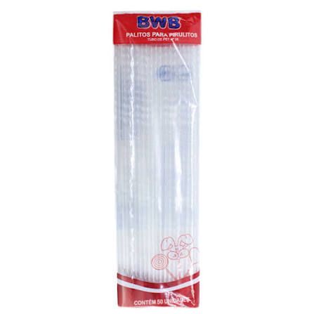 PALITOS P/ PIRULITO GRANDE BRANCO PCT C/50 UN BWB
