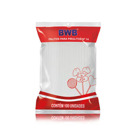 PALITOS P/ PIRULITO MEDIO CRISTAL PCT C/100 UN BWB