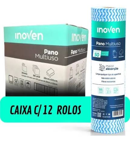 PANO MULTIUSO 28X50 MISTA CX C/12 ROLOS C/50 UND 25M LIFE CLEAN
