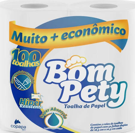 PAPEL TOALHA BOMPETY 18,5CM X 20,5CM