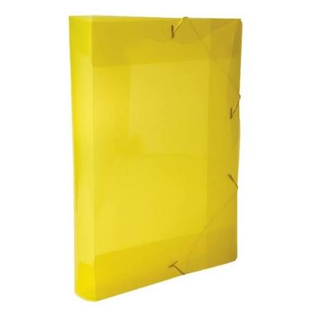 PASTA PVC COM ELASTICO DAC-OFICIO 4CM AMARELA REF 504