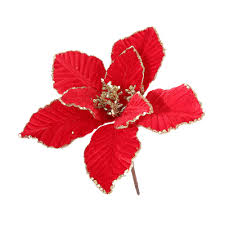 PICK NATALINO COM GLITTER FLOR VM 21CM