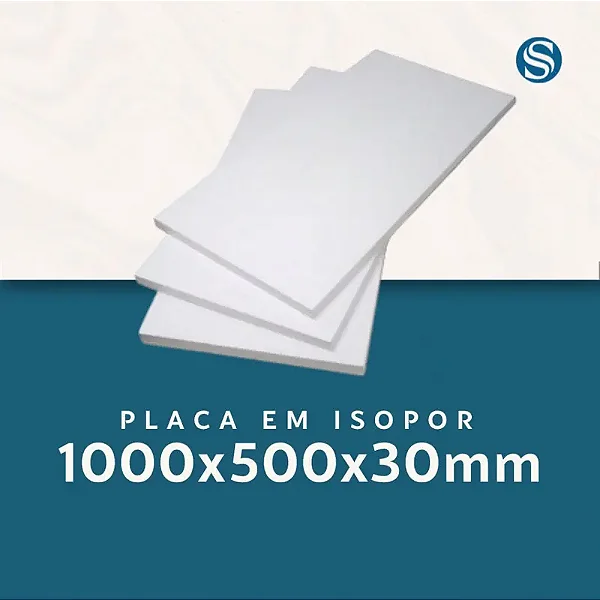 PLACA DE ISOPOR EPS TP 2 CL P PECA 1000X500X 30MM ISOMIL