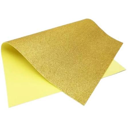 PLACA EVA GLITTER AMARELO BRW
