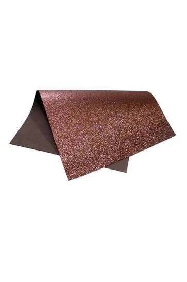 PLACA EVA GLITTER MARROM BRW