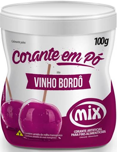 PO - CORANTE ARTIFICIAL PARA FINS ALIMENTICIOS VINHO BORDO 100G