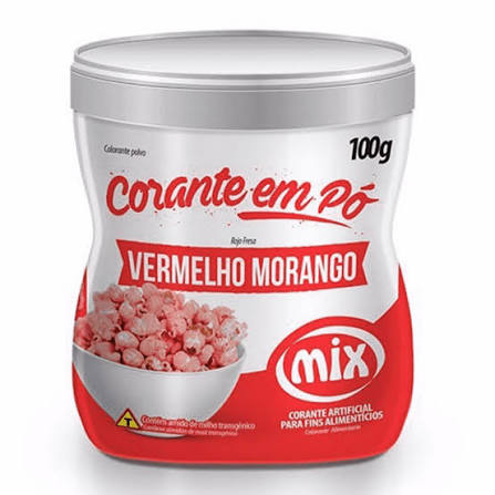 PO - MISTURA DE CORANTES ARTIFICIAIS PARA FINS ALIMENTICIOS VERMELHO MORANGO MIX100G