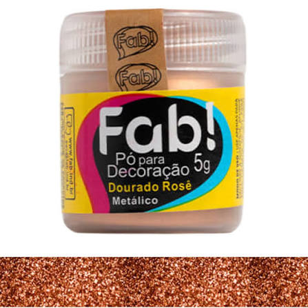 PO P/ DECORACAO DOURADO ROSE 5G FAB