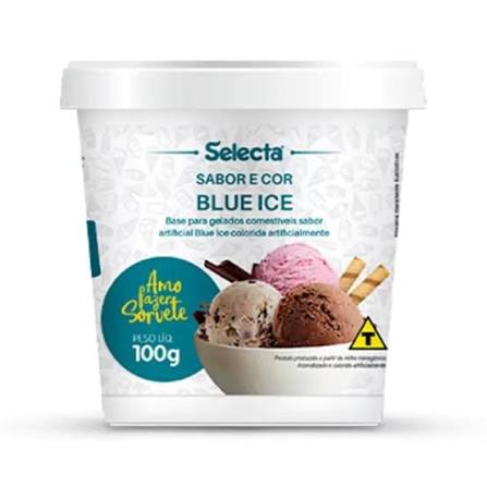 PÓ PARA GELADOS COMESTÍVEIS SABOR ARTIFICIAL BLUE ICE COLORIDO 100G