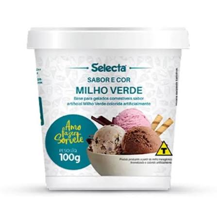 PÓ PARA GELADOS COMESTÍVEIS SABOR ARTIFICIAL MILHO VERDE COLORIDO 100G