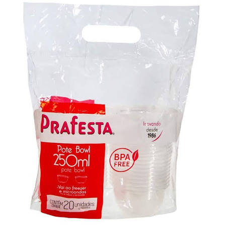 POTE BOWL 250ML C/SOBRETAMPA PRAFESTA
