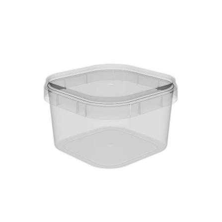 POTE QUADRADO C/TAMPA 150ML PLASTILANIA