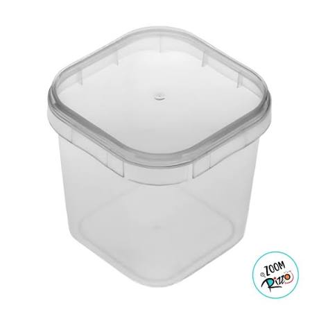 POTE QUADRADO C/TAMPA COM LACRE 220ML PLASTILANIA