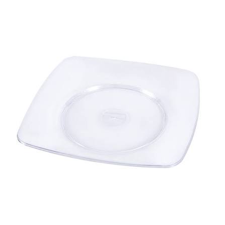 PRATO QUADRADO 15CM CRISTAL ELITEPLASTIC