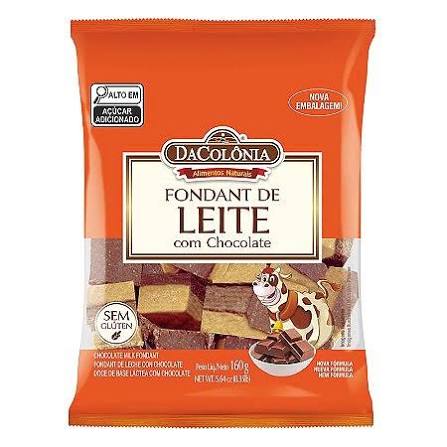 RAPADURINHA DE LEITE COM CHOCOLATE 160G FONDANT DACOLONIA