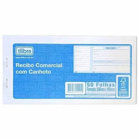 RECIBO COMERCIAL C/CANHOTO 50 FOLHAS TILIBRA