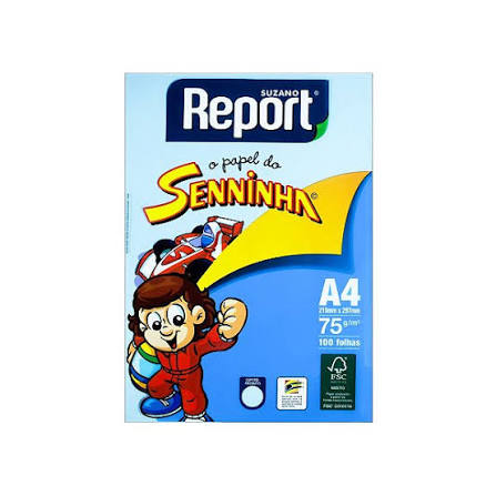 REPORT SENNINHA A4 AZUL 210MM X 297MM SUZANO