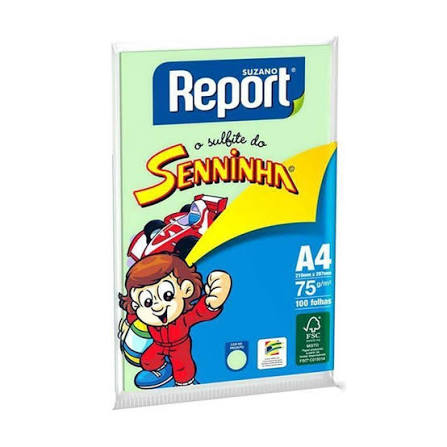 REPORT SENNINHA A4 VERDE 210MM X 297MM SUZANO