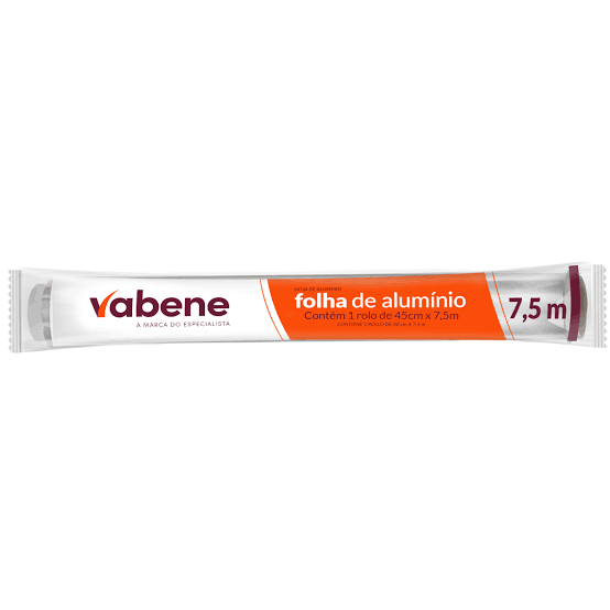 ROLO ALUMINIO 45CM X 7,5MT VABENE