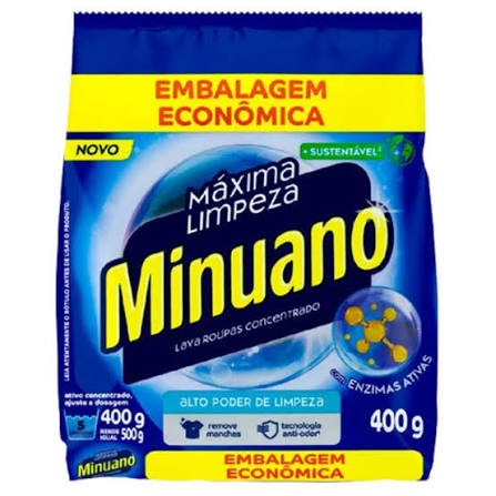 SABAO EM PO MINUANO 400G AZUL EMBALAGEM ECONOMICA