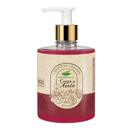 SABONETE AMAZONIA AROMAS 500ML CEREJA E AVELA