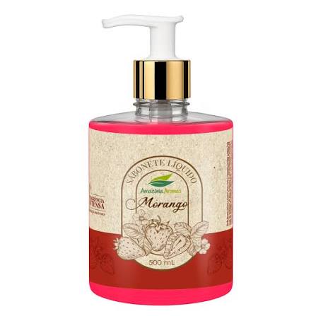 SABONETE AMAZONIA AROMAS 500ML MORANGO