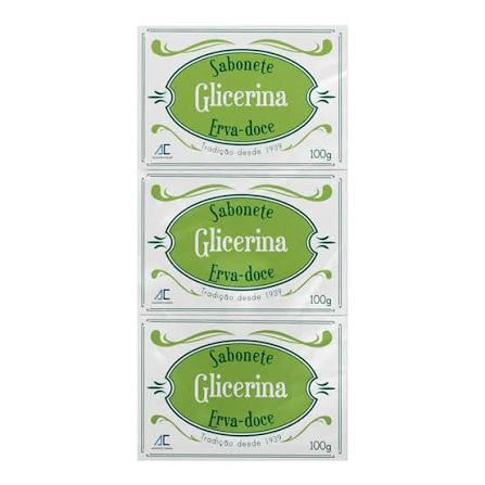 SABONETE GLICERINA ERVA DOCE C/3 AC