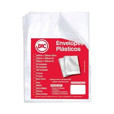 SACO PLASTICO CATALOGO-OFICIO E. MD 4 FUROS