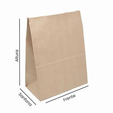 SACO SOS FAST FOOD BURGER 18X10X30CM 5KG DUPACK