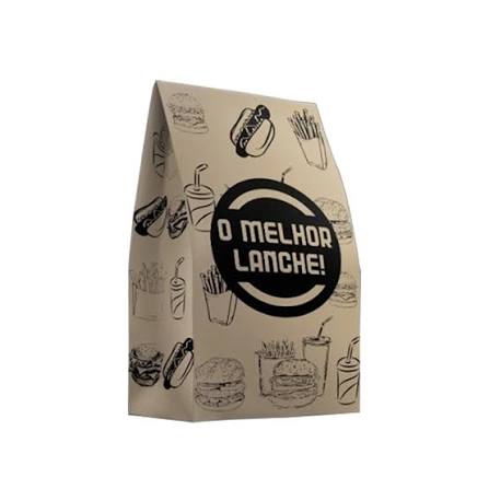 SACO SOS FAST FOOD IMPRESSO 24X16X31CM CX 17,5KG