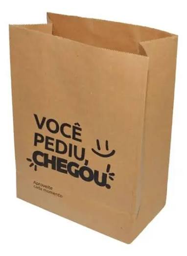 SACO SOS FAST FOOD PEDIU CHEGOU 24X16X31CM 17,5KG DUPACK