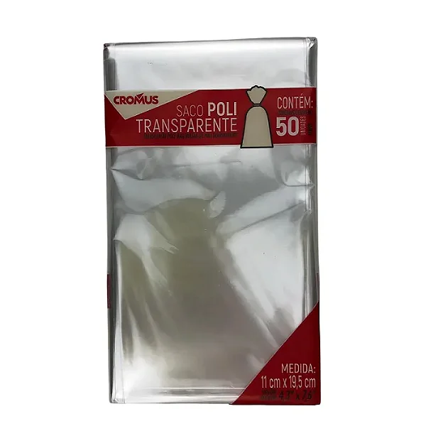 SACO TRANSP CROMUS 11X19,5 PT C/50 UN