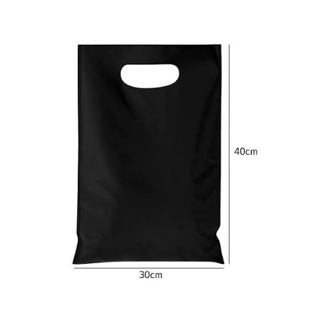 SACOLA BOCA DE PALHACO 30X40 PRETO KROMASA