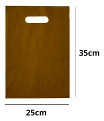SACOLA PLASTICA (BOCA DE PALHAÇO) 25CM X 35CM MARROM ABAPLAST