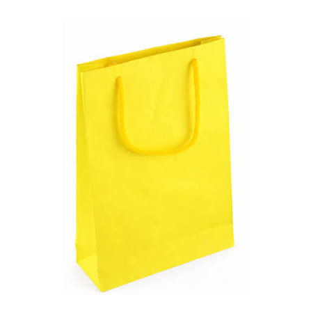 SACOLA SURPRESA COR: LISO AMARELO 23X6X16 TEMA FESTAS