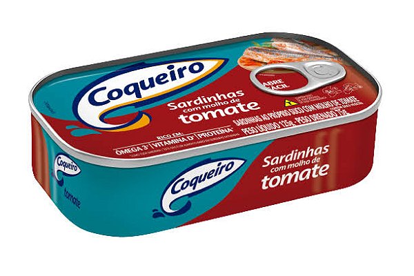 SARDINHA C/ MOLHO DE TOMATE COQUEIRO 125G