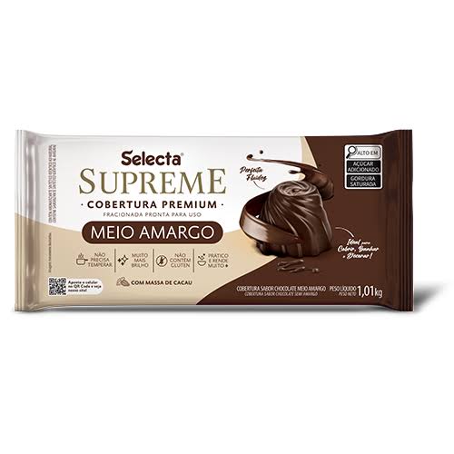 SELECTA SUPREME - COBERTURA SABOR CHOCOLATE MEIO AMARGO