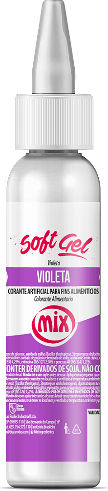 SOFTGEL - CORANTE ARTIFICIAL PARA FINS ALIMENTÍCIOS VIOLETA MIX 25G