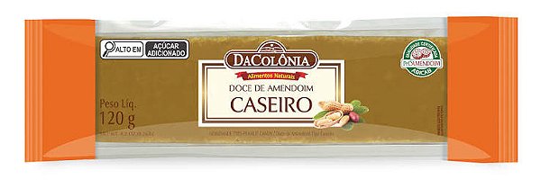 TABLETE DOCE DE AMENDOIM CASEIRO 120GR