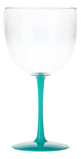 TACA GIN 500ML BICOLOR CRISTAL PE AZUL TIFANY