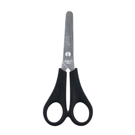 TESOURA ESCOLAR DE AÇO C/ RÉGUA 13CM BRW
