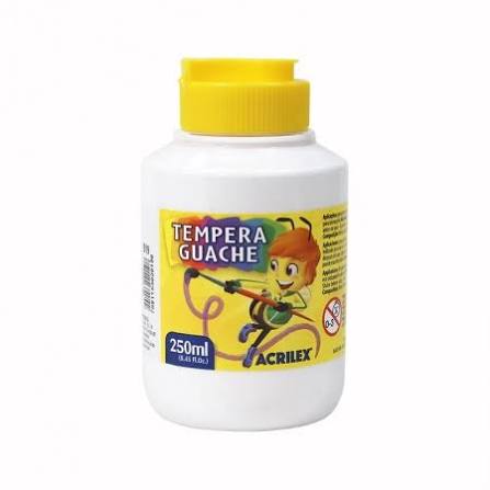 TINTA GUACHE BRANCO 250ML ACRILEX