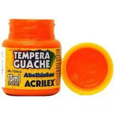 TINTA GUACHE LARANJA 15ML ACRILEX