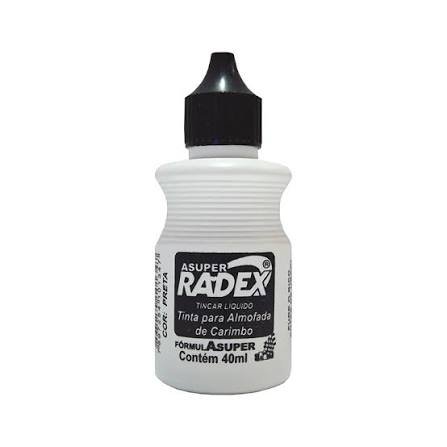TINTA PARA CARIMBO 40ML PRETA RADEX