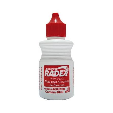 TINTA PARA CARIMBO 40ML VERMELHA RADEX