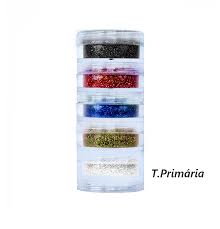 TORRE GEL GLITTER 5 CORES PRIMARIA
