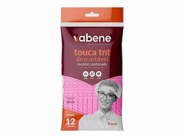 TOUCA TNT ROSA DESCARTAVEL VABENE