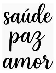 TRANSFER P/ BALAO LETTERING SAUDE PAZ AMOR PRETO P