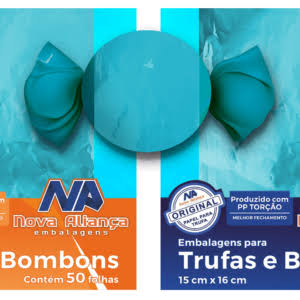 TRUFA LISA AZUL CLARO NOVA ALIANCA