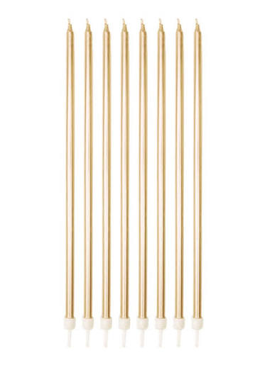 VELA PALITO GIGANTE METALIZADA DOURADA